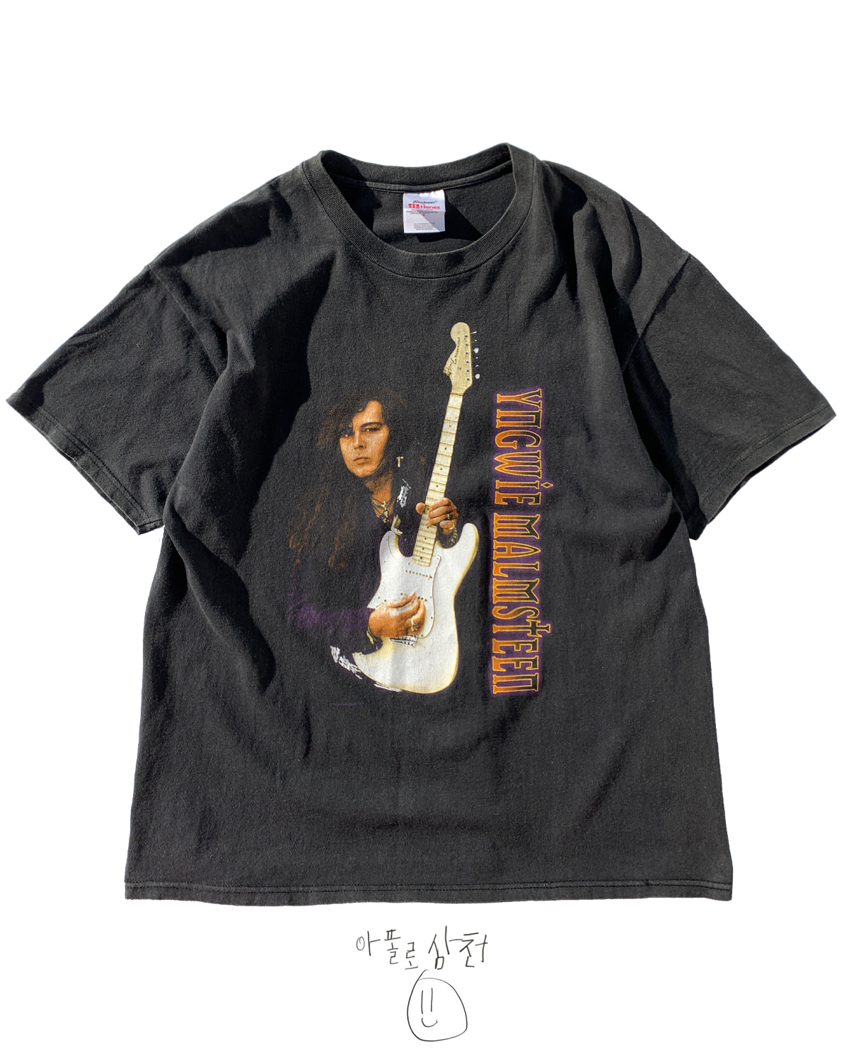 Vintage Authentic 100% Rock Band Yngwie Malmsteen T-Shirts Hanes 1998년 제작